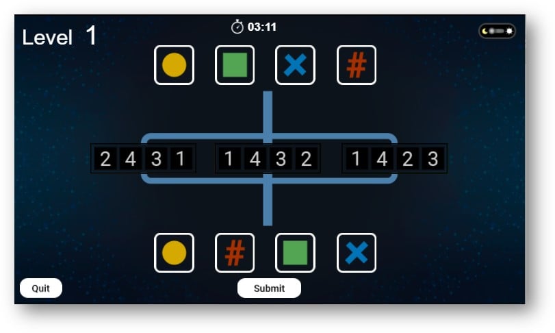 switch challenge test sample question.